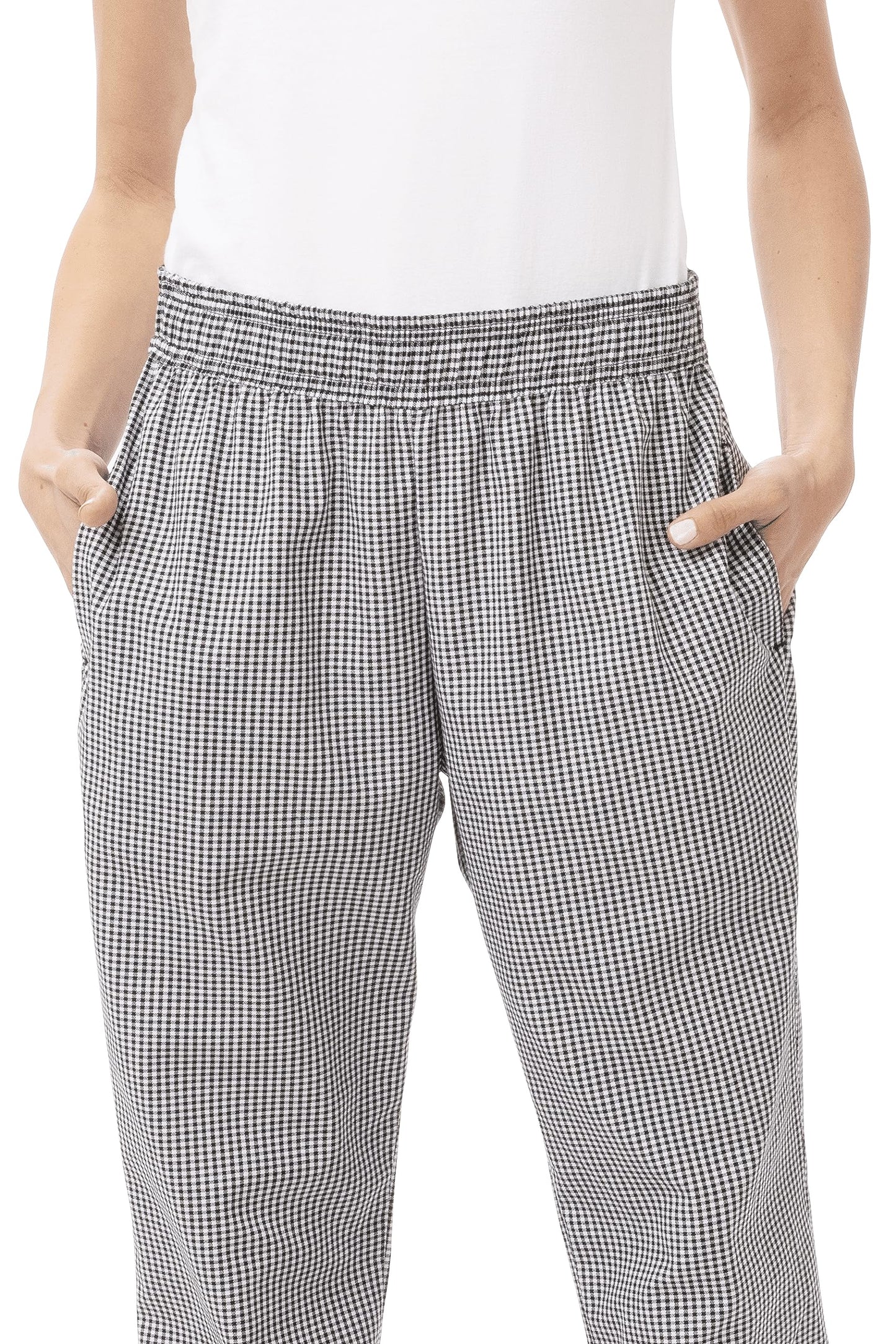 Chef Works Women's Essential Baggy Chef Pants, Small Check, Large