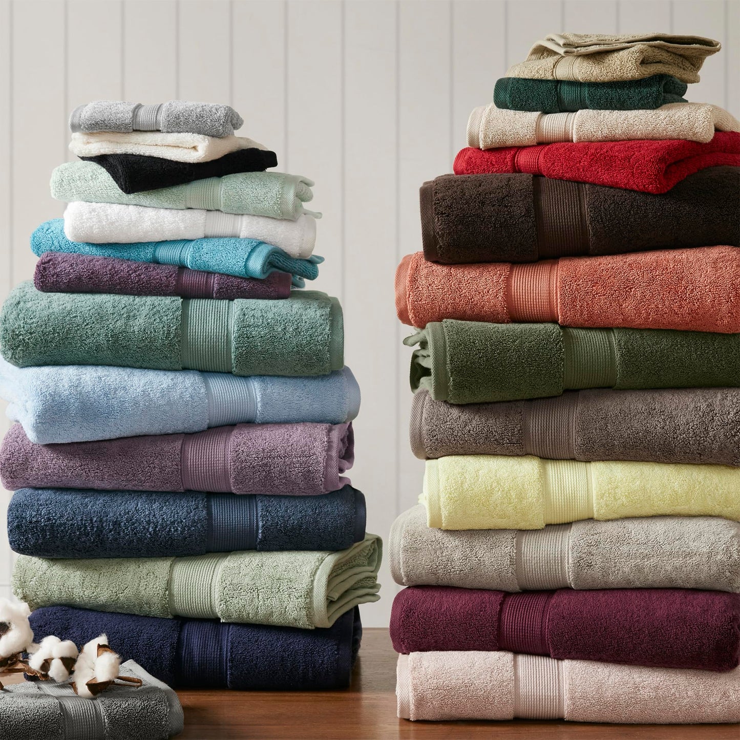 Madison Park 800GSM Bathroom Towel Set of 8 100% Cotton Bath Towel Set for Bathroom Luxurious Highly Absorbent 2 Bath Towels 2 Hand Towels 4 Washcloths Quick Dry Spa Quality Olive Green