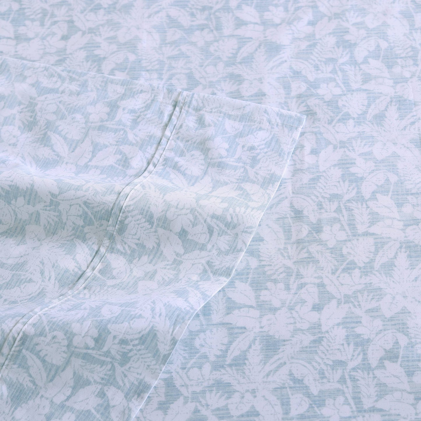 Tommy Bahama Queen Cooling Sheet Set – 100% Cotton Percale, Crisp & Breathable Sheets for Hot Sleepers, Lightweight, Cool Zone Blue Sky, Deep Pocket