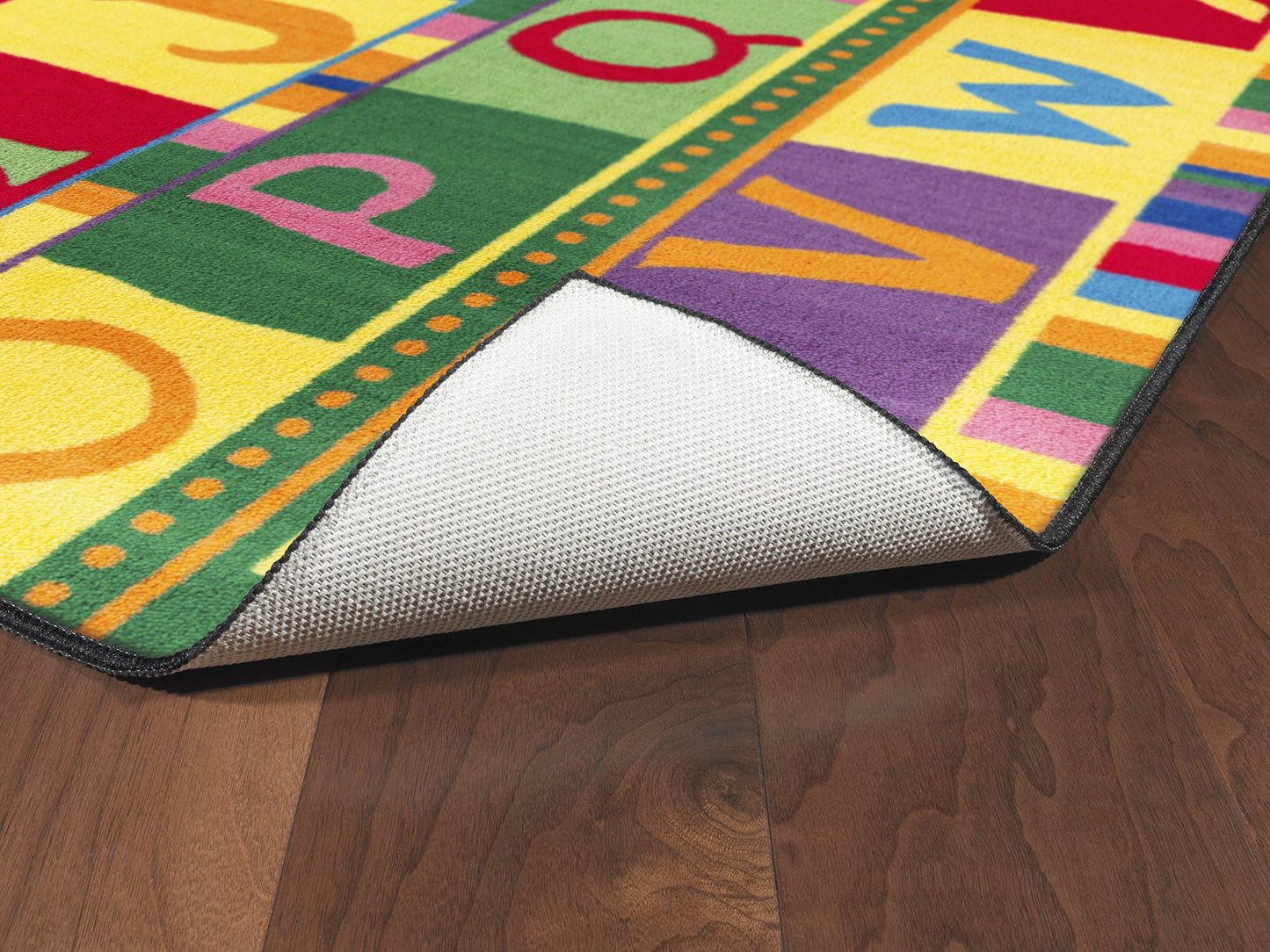 Flagship Carpets ABC Tapestry Machine Washable Educational Rug for Childrens Classroom, Home Learning and Playroom Rug or Children's Bedroom Carpet, 4' x 6', Multicolor