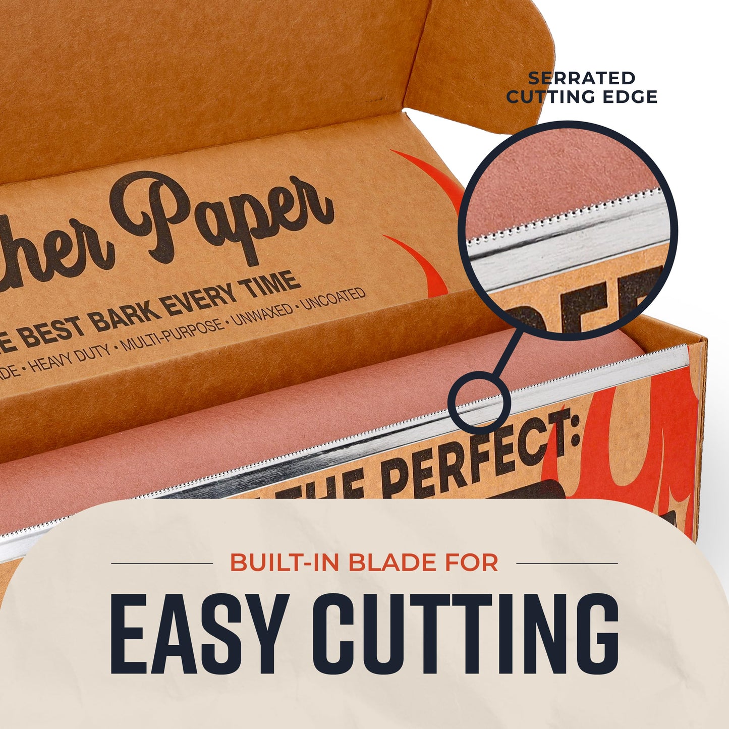 Bryco Goods Pink Butcher Paper Roll with Dispenser Box, 24" x 175' (2100”) Food-Grade Peach Butcher Paper for Smoker, BBQ, Grilling, Smoking Meat - USA Made - Unbleached, Uncoated and Unwaxed