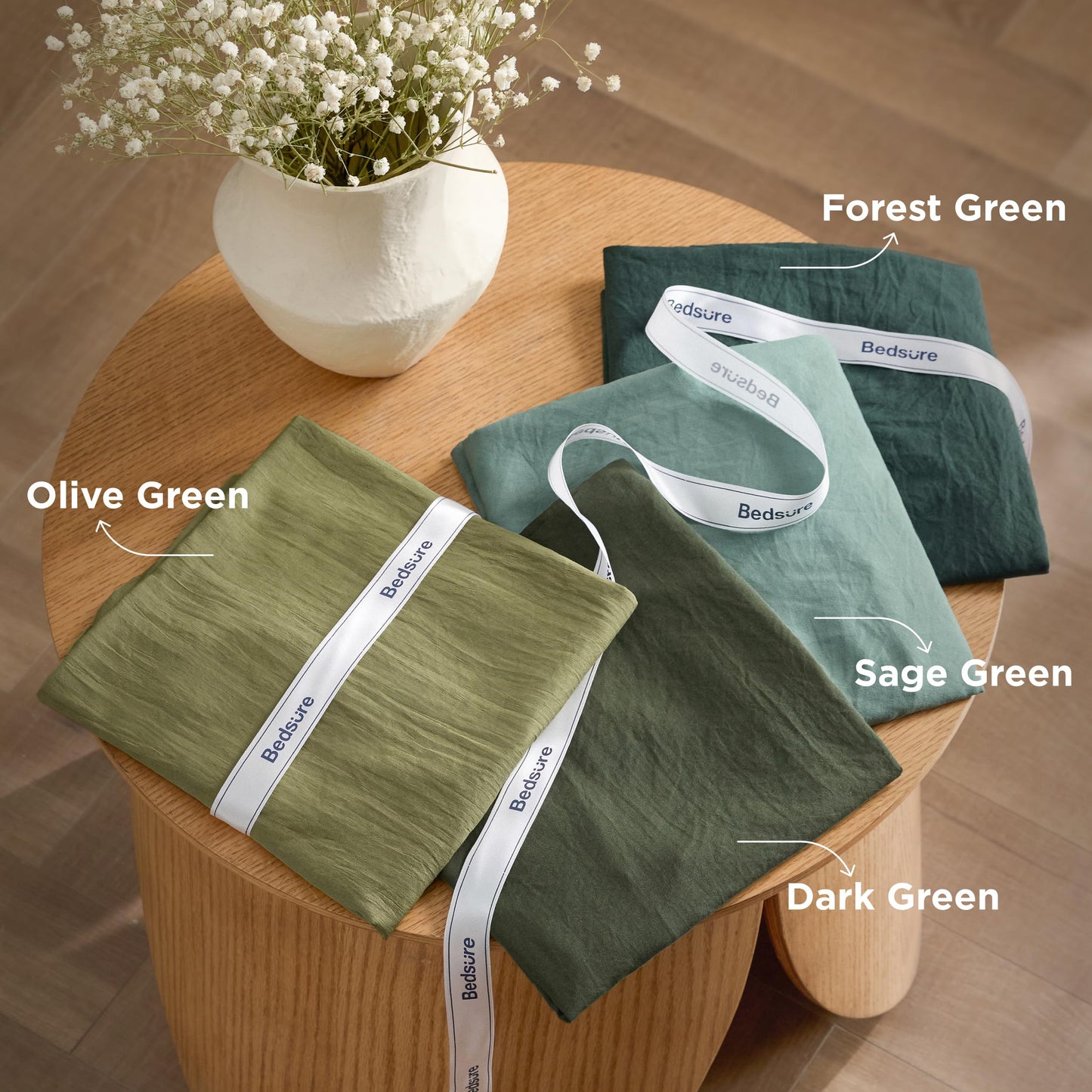 Bedsure Queen Size Comforter Set, Dark Green Soft Prewashed Bedding for All Seasons, 3 Pieces GentleSoft™ Warm Down Alternative Bed Set, 1 Lightweight Comforter (90"x90") and 2 Pillowcases (20"x26")