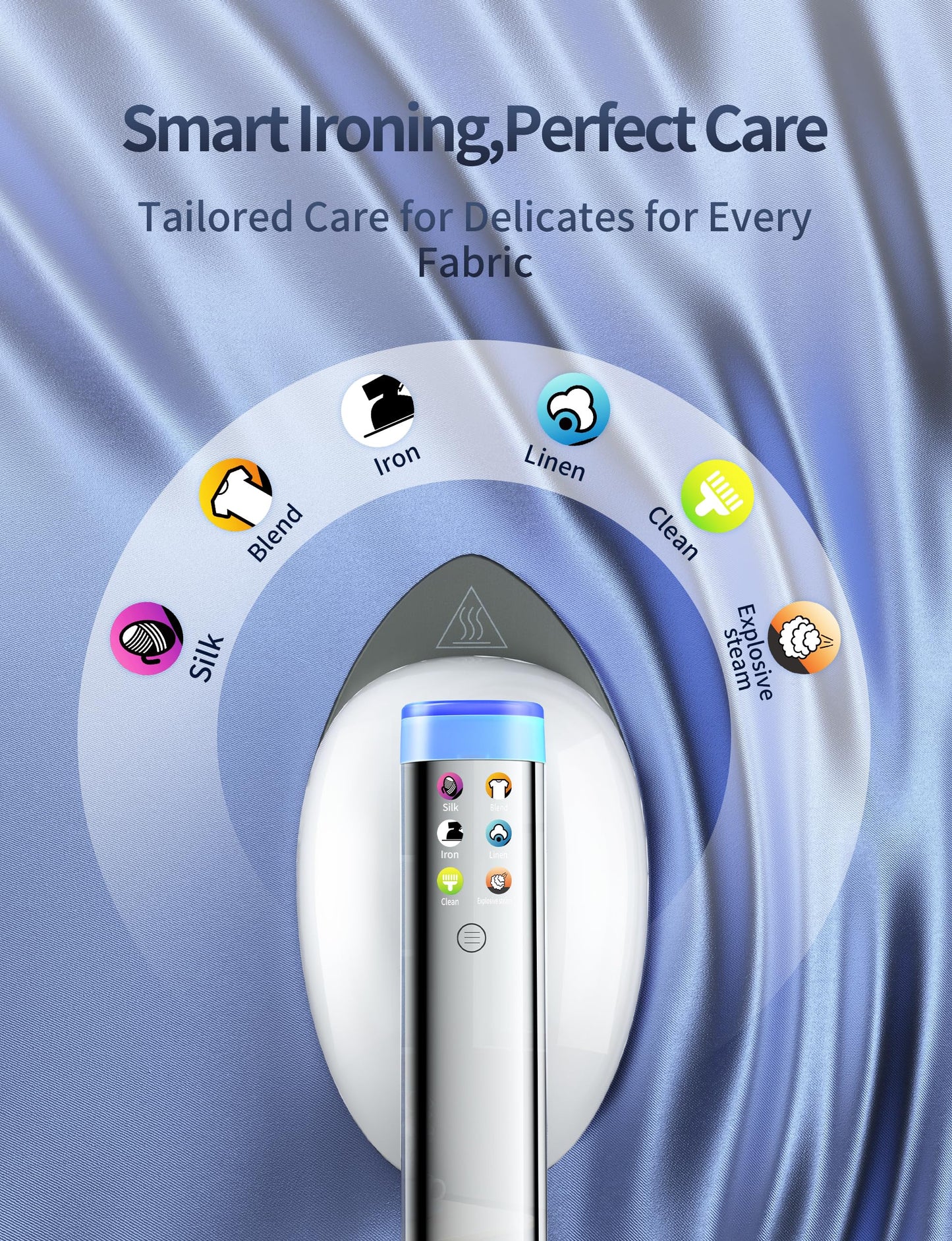 Sundu 1500W Professional Garment Steamer, 2-in-1 Vertical & Handheld for Wrinkles, 6 Steam Modes, 30-Second Heat Up, 800mL Tank, Auto Shut-Off, Portable & Standing Design, White