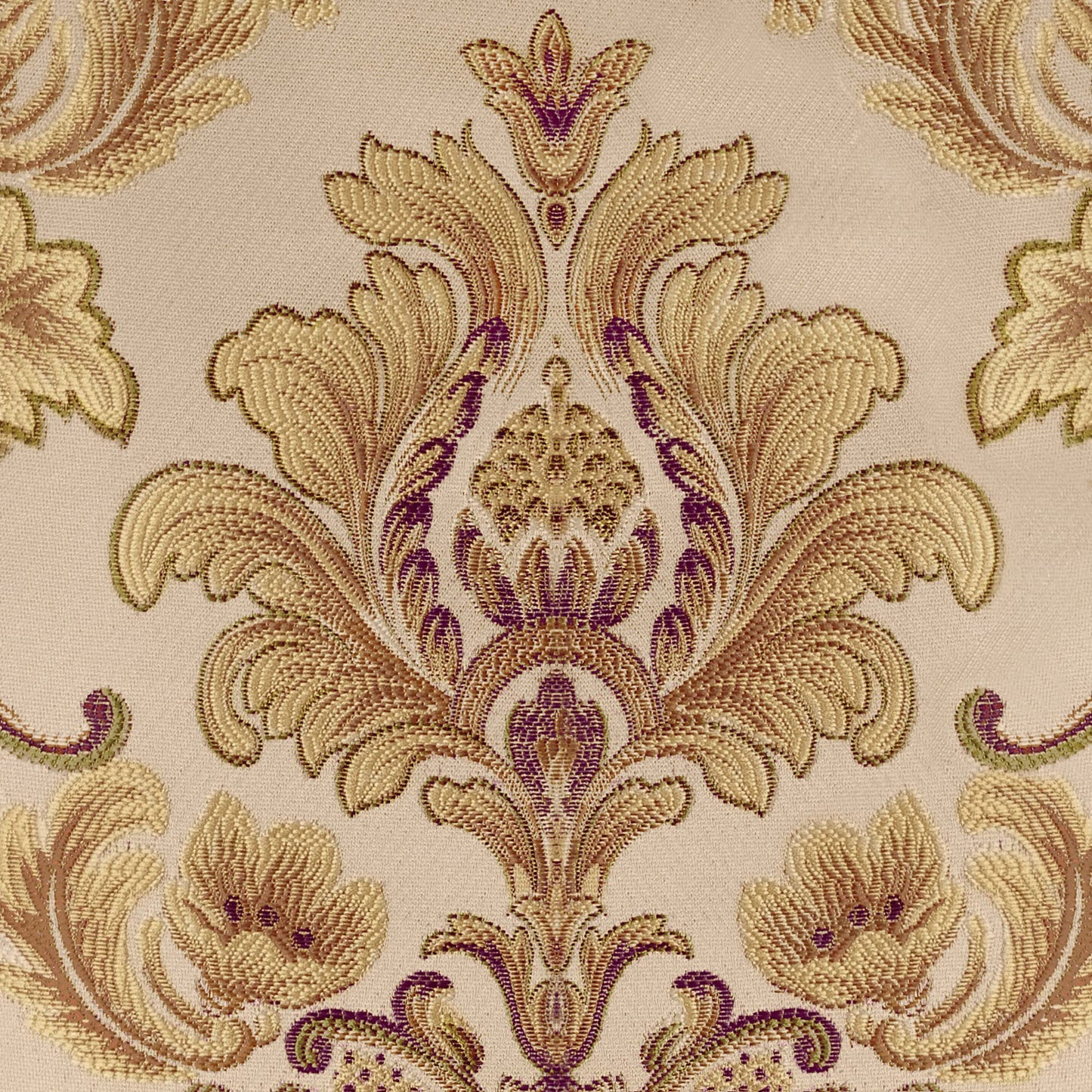 Loom and Mill Luxury Rectangle Tablecloth 60 x 120 Inches, Elegant Damask Golden Floral Waterproof Table Cover with Handmade Tassels for Dining Table Banquets Decorations(Beige, 60"x120")
