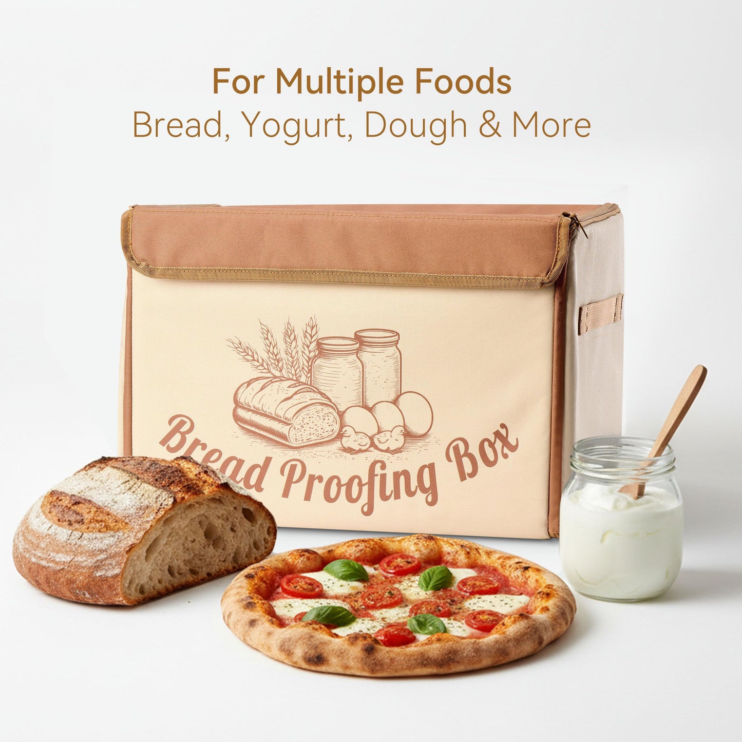 FarWalx Bread Proofing Box with 68–131℉ Temp Control & 99H Timer, Folding Bread Proofer for Dough Fermentation, Homemade Pizza, Yogurt and Fermented Foods