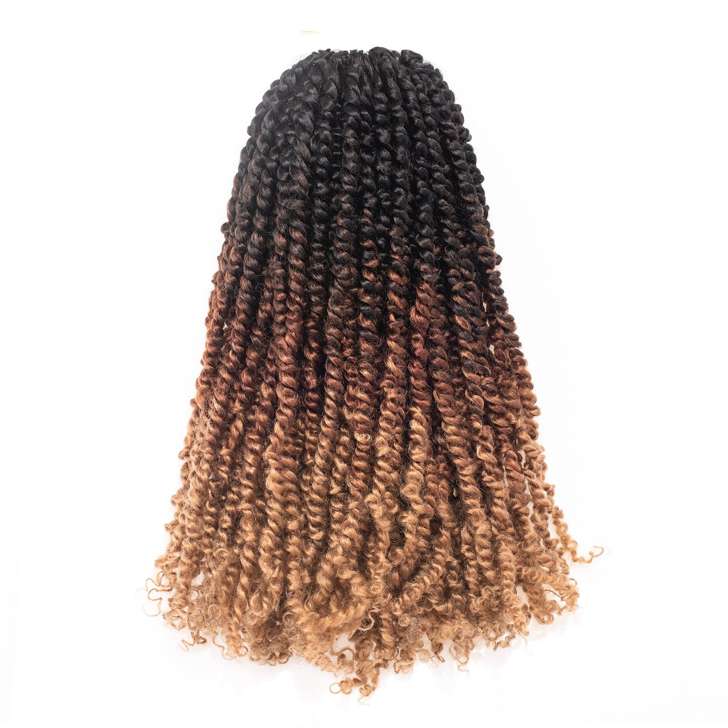 ToyoTress Tiana Passion Twist Hair - 20 Inch 8 Packs Pre-twisted Crochet Braids Ombre Brown Blonde, Long Pre-looped Synthetic Braiding Hair Extensions (20 Inch, OT30/27-8P)