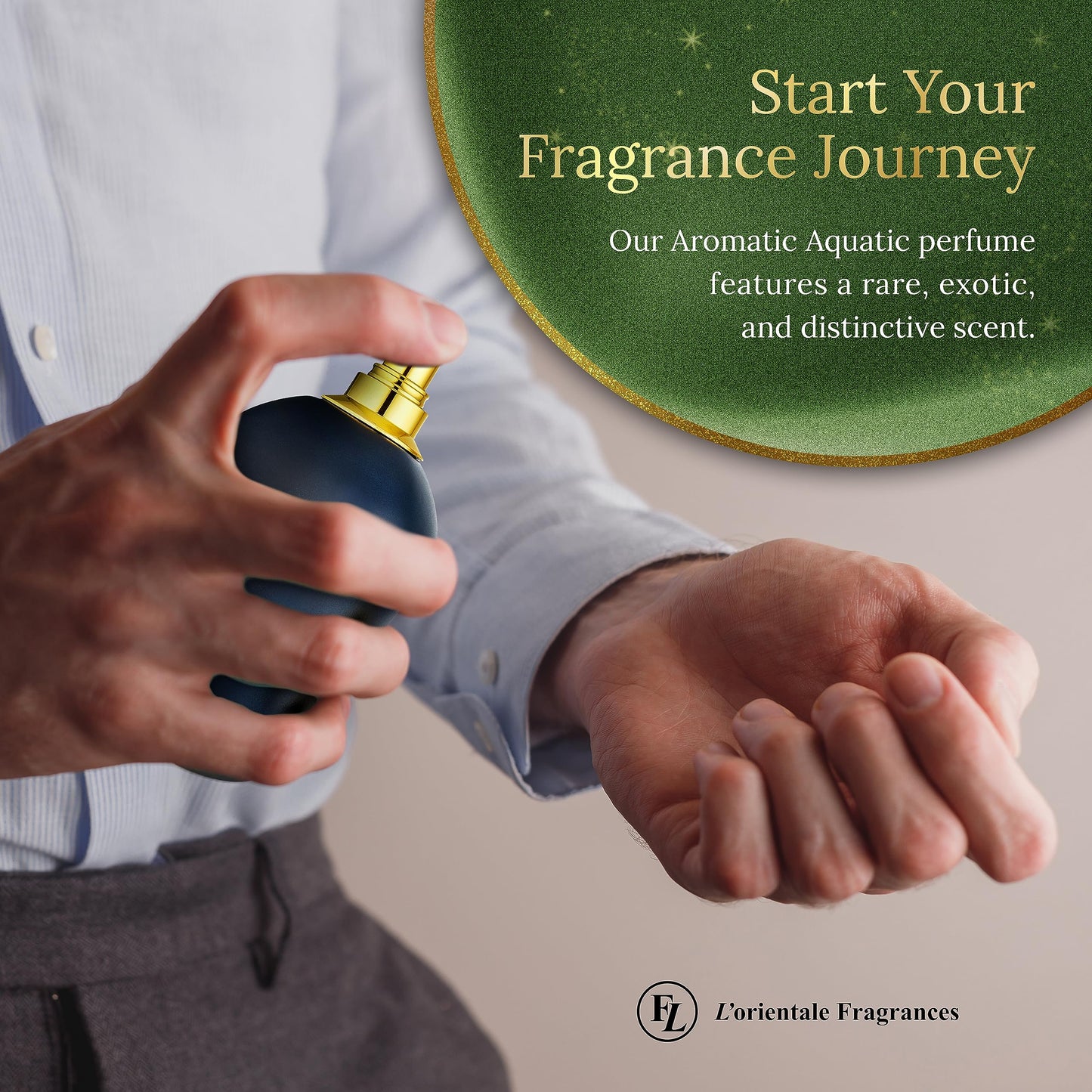 L'Orientale Fragrances Night De Paris Ocean 100ml / 3.3oz - Oil-Based Perfumes for Women & Men, Unisex Aromatic Aquatic Eau de Parfum w/Bergamot - Long-Lasting Up to 24 Hours, Ideal for All Seasons