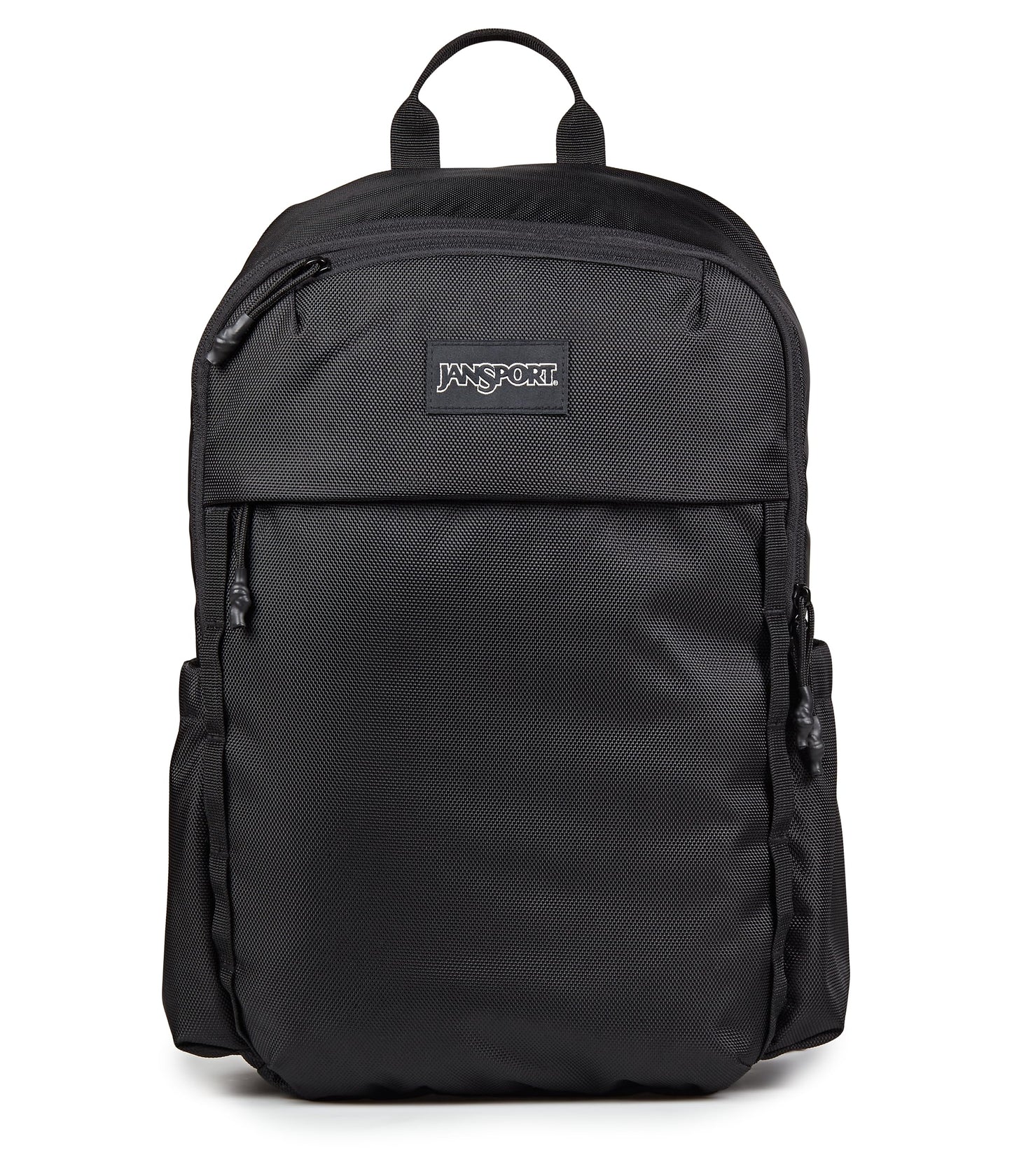 JanSport Venture Daypack – Travel Pack With Large Main Compartment, Padded Laptop Sleeve, Dual Water Bottle Pockets, and Attachment Buckles, Black