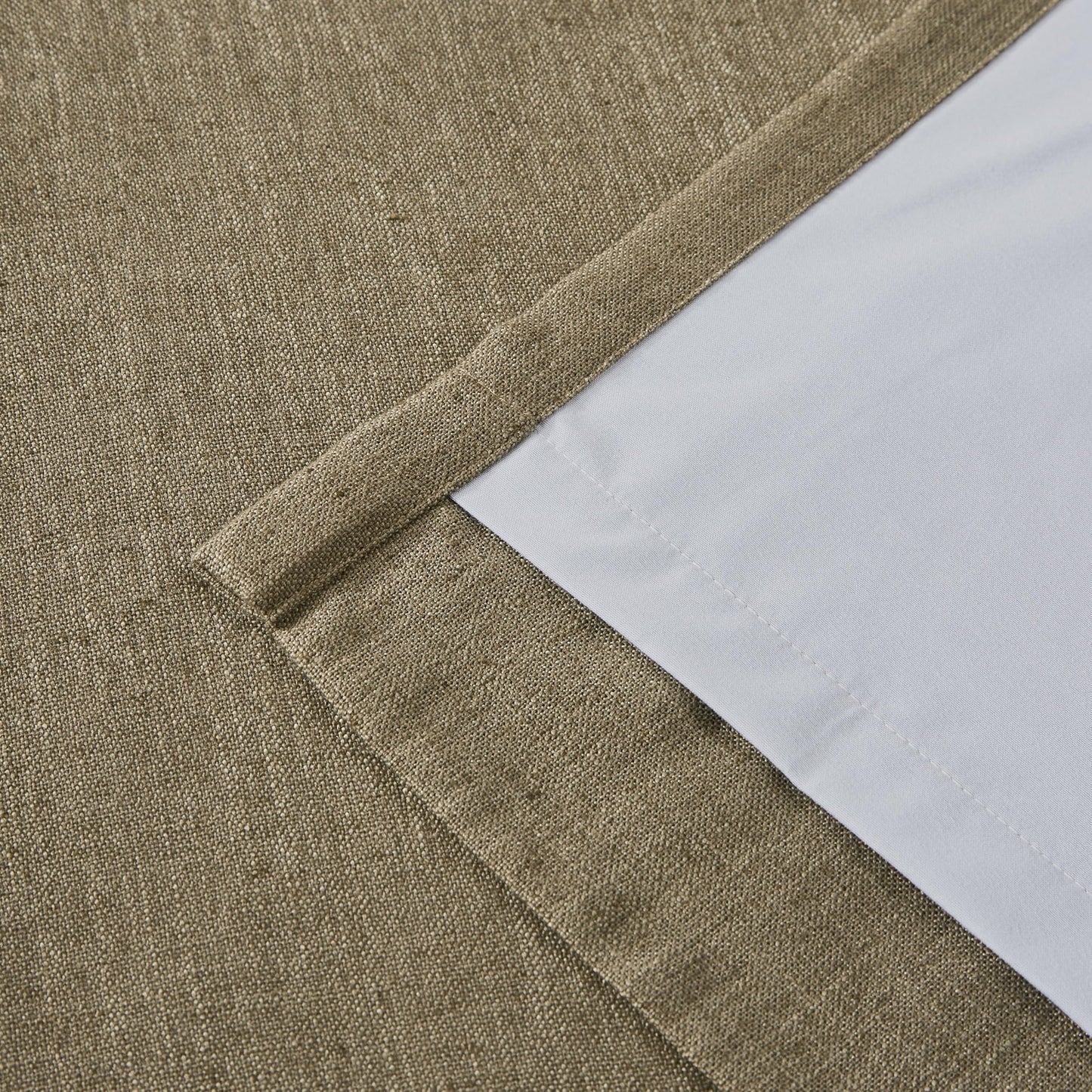 Vision Home Brown Pinch Pleated Full Blackout Curtains Linen Blended Room Darkening Window Curtains 90 inch for Living Room Bedroom Thermal Insulated Pinch Pleat Drapes with Hooks 2 Panel 40" Wx90 L