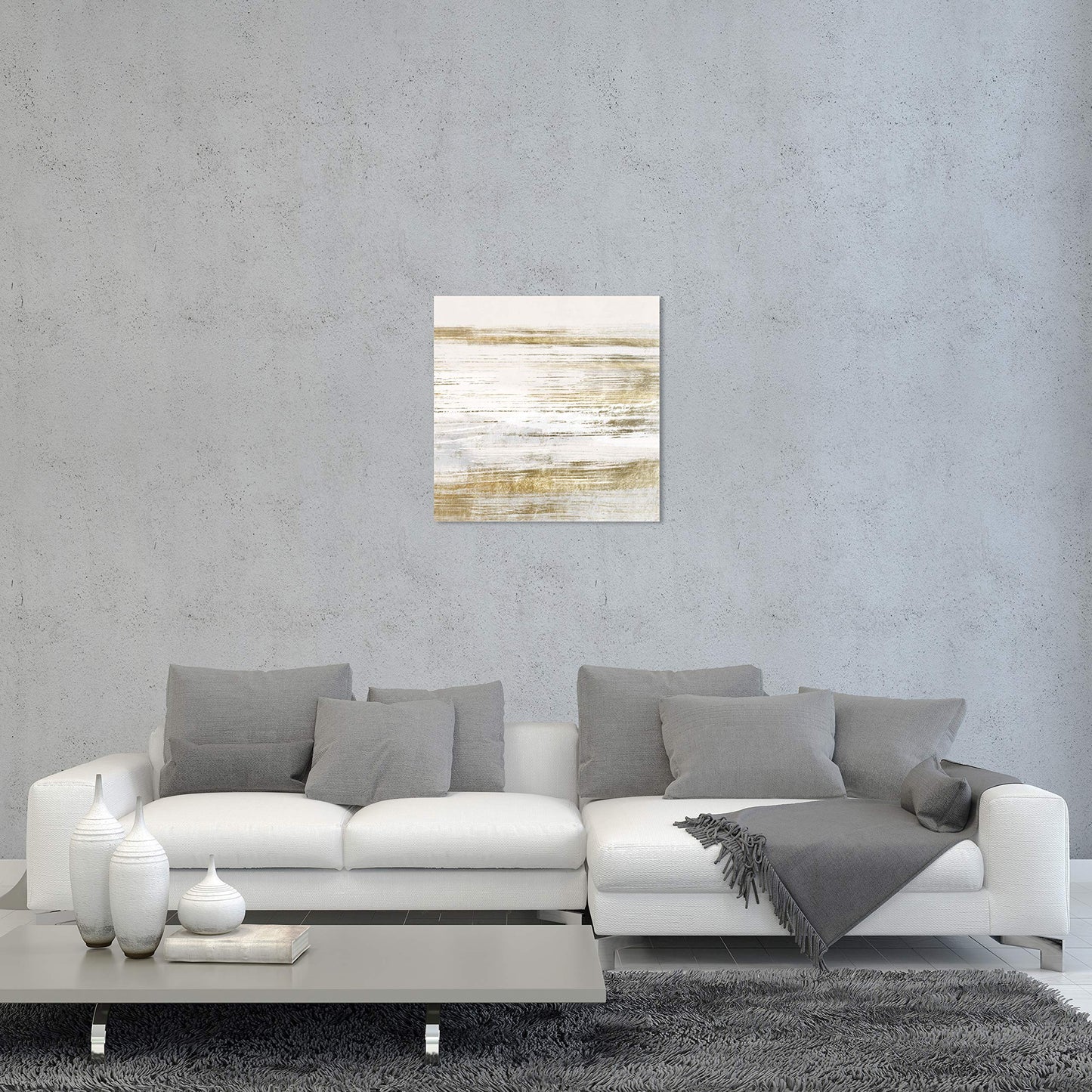 The Oliver Gal Artist Co. Abstract Wall Art Canvas Prints 'Blush Romance Gold' Home Décor, 20 in x 20