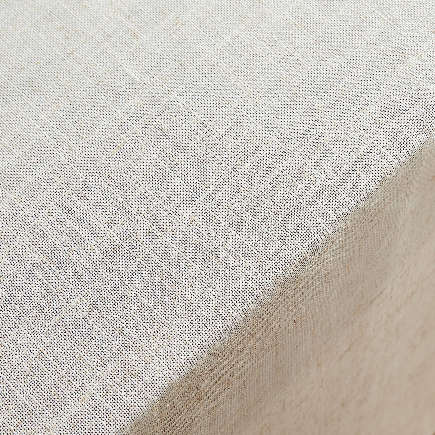 Laura Ashley Dothan Luxury Linen Blend Tablecloth for Formal Dining, Holiday, Wedding or Party, 60" x 144", Taupe