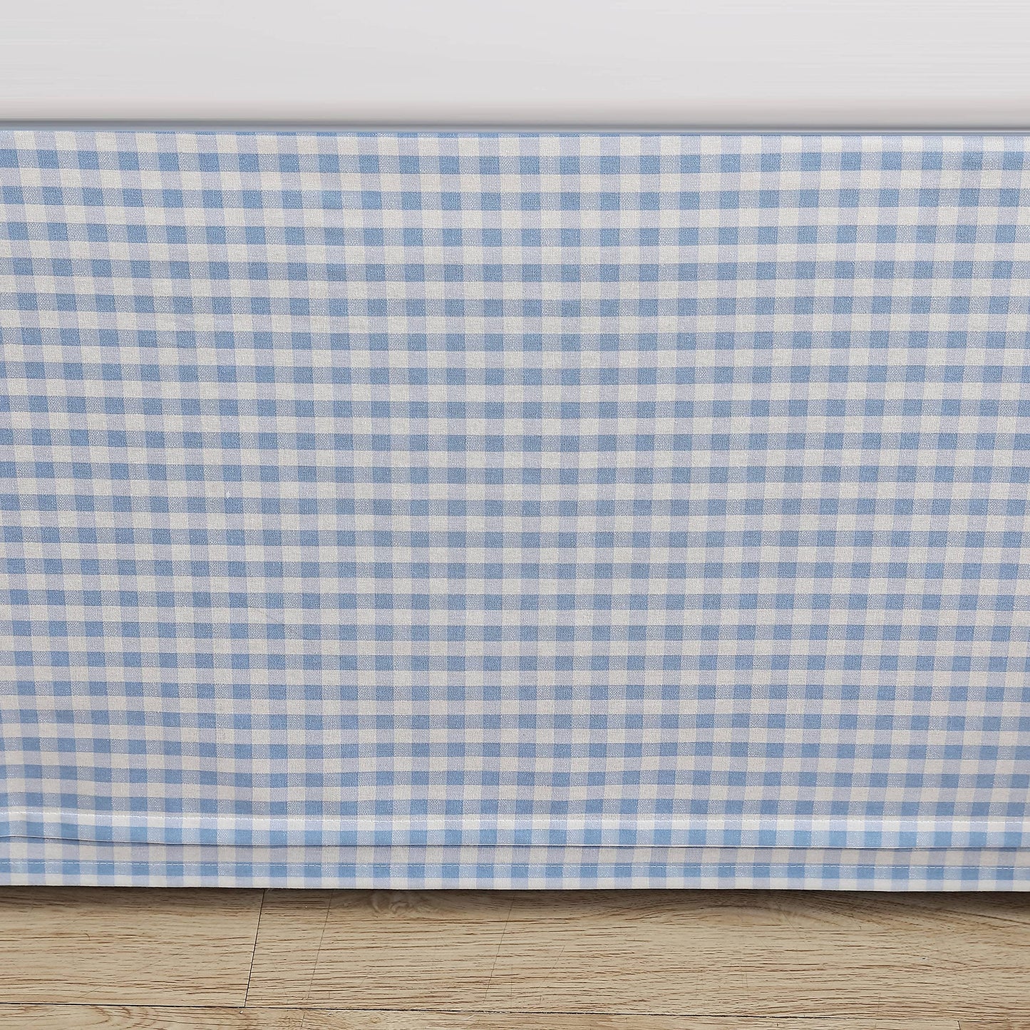 Laura Ashley Home - Cotton Ruffled Bedskirt, Lightweight & Classic Style (Hedy Blue, Queen)