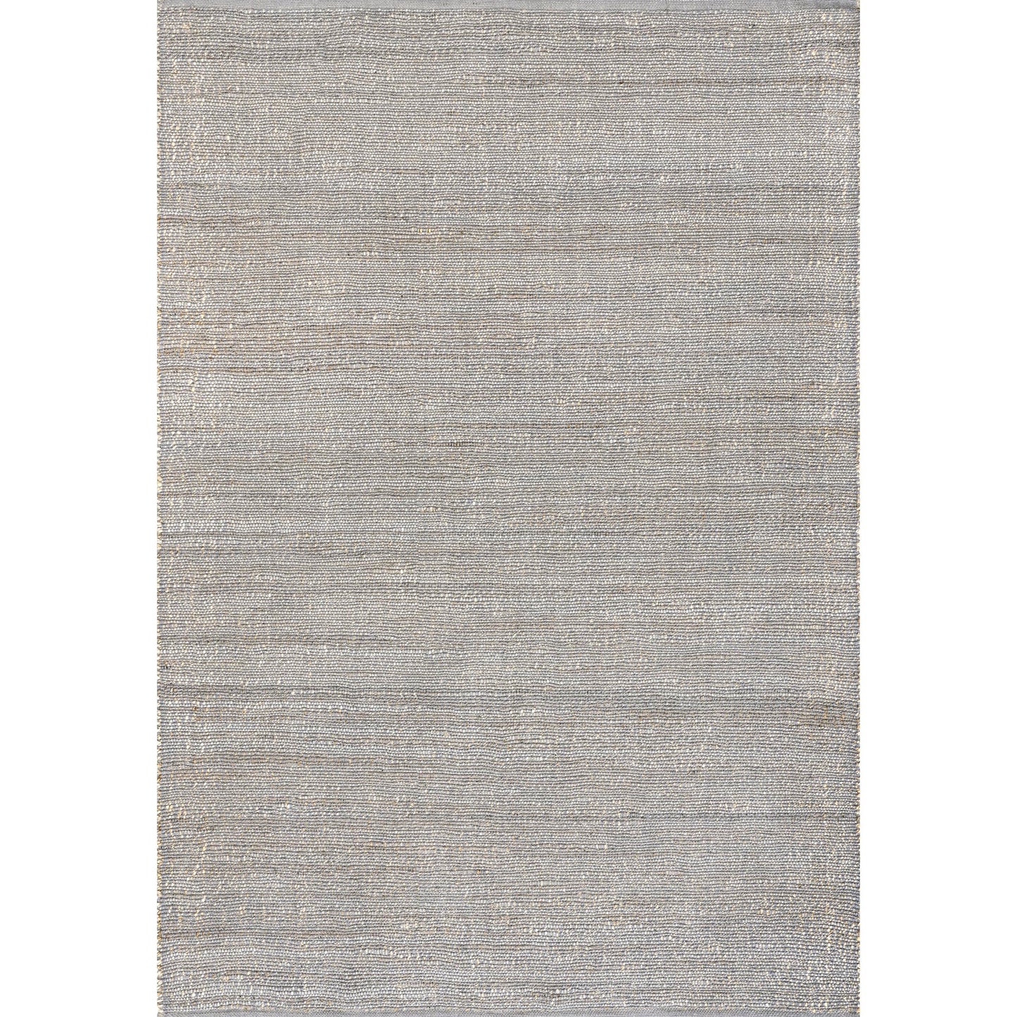 Nuloom Elfriede Handmade, Grey/Ivory, 2'6" x 6', Jute & Cotton, Textured and Earthy, High Traffic, Stain Resistant, Easy Clean, Durable Area Rug for Bedroom, Living Room, Dining, Entryway