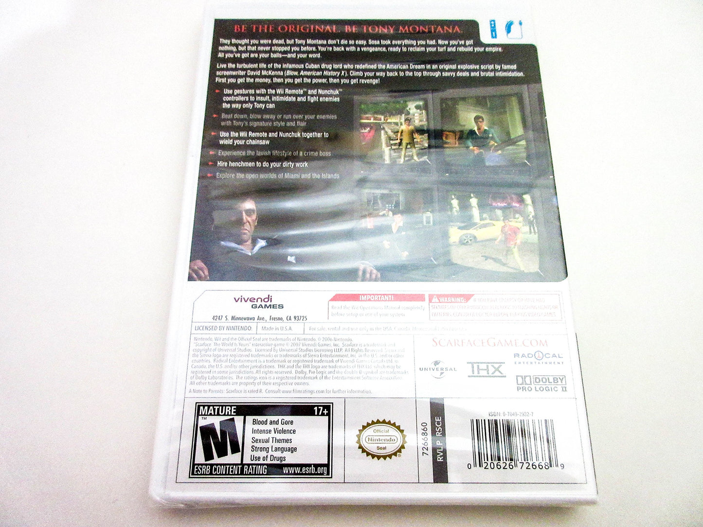 Scarface: The World Is Yours - Nintendo Wii