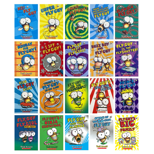 A Library of Fly Guy 20 Books Collection Series Boxed Set, 1-20 Complete Books, Boxed Collection for Boys Girls