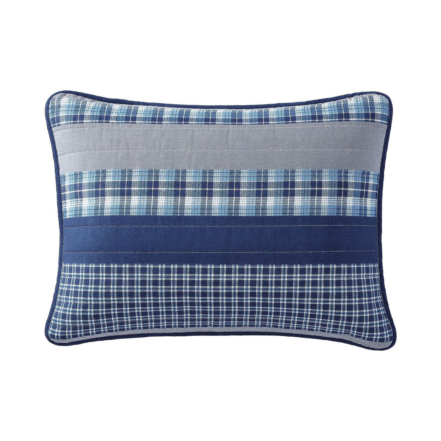 Nautica- Twin Quilt Set, Cotton Reversible Bedding Set (Addison Blue, Twin)