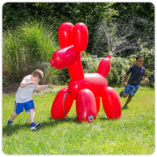BigMouth Inc. Giant Inflatable Balloon Dog Sprinkler, Fun Summer Backyard Water Game & Splash Toy for Kids, 6 Feet Tall