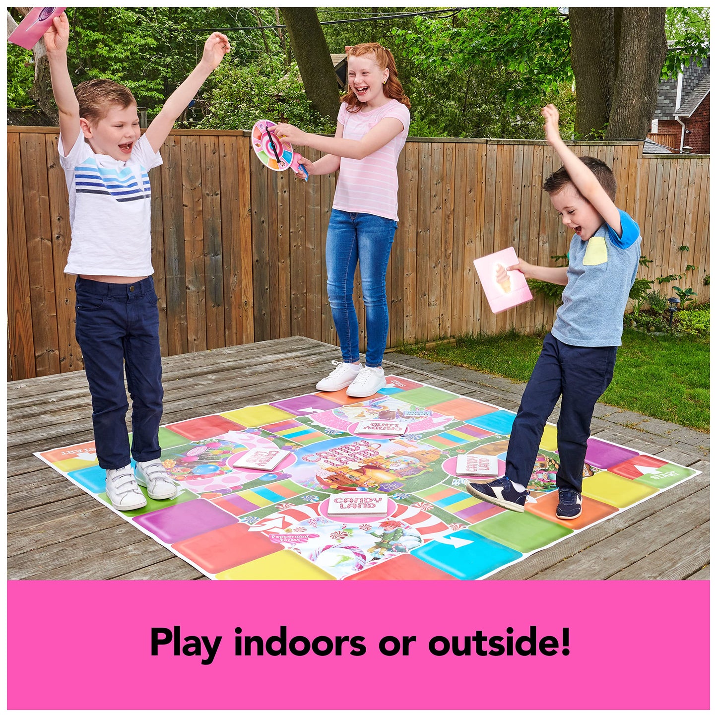 Spin Master Games, Candy Land Giant Edition, Preschool Game for Indoor & Outdoor Fun with Big Oversized Board, for Family and Kids, 2-4 Players, Ages 4 & Up