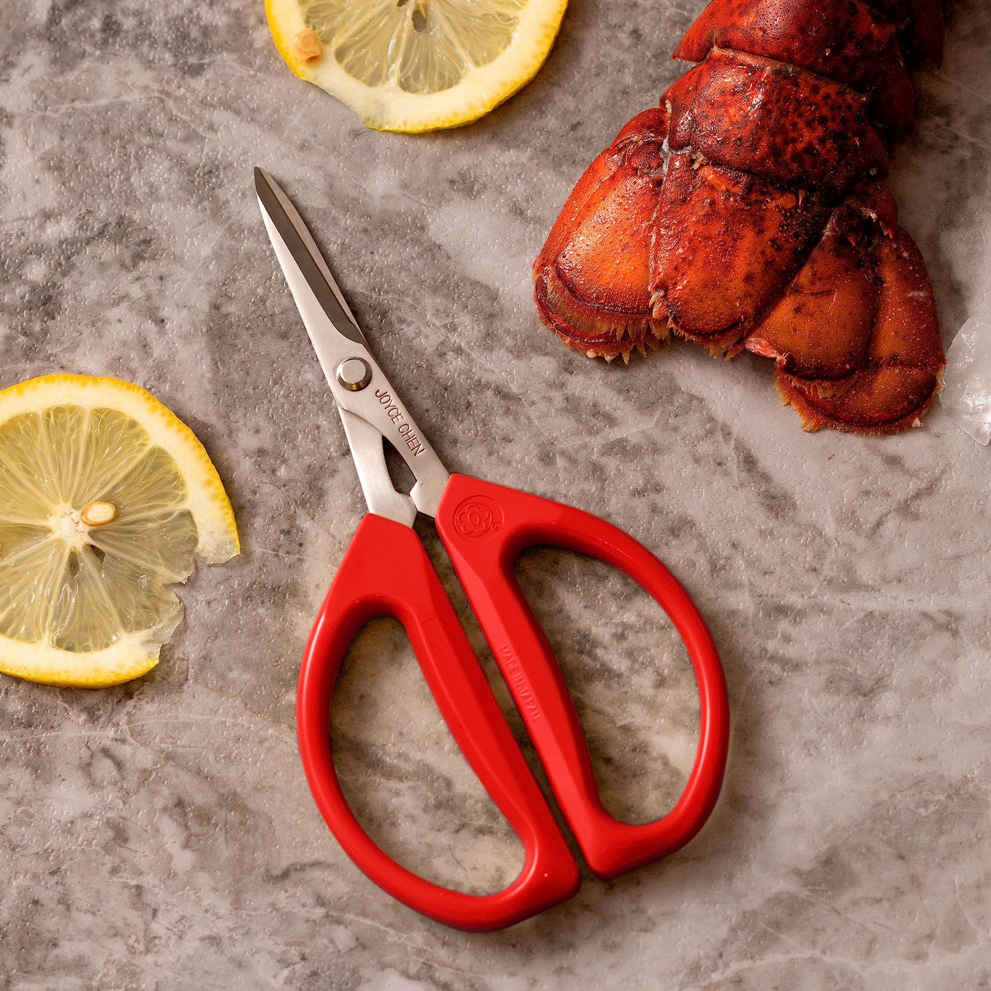 Joyce Chen Original Unlimited Kitchen Scissors All Purpose Kitchen Shears With Comfortable Handles, Red, 2 Pack