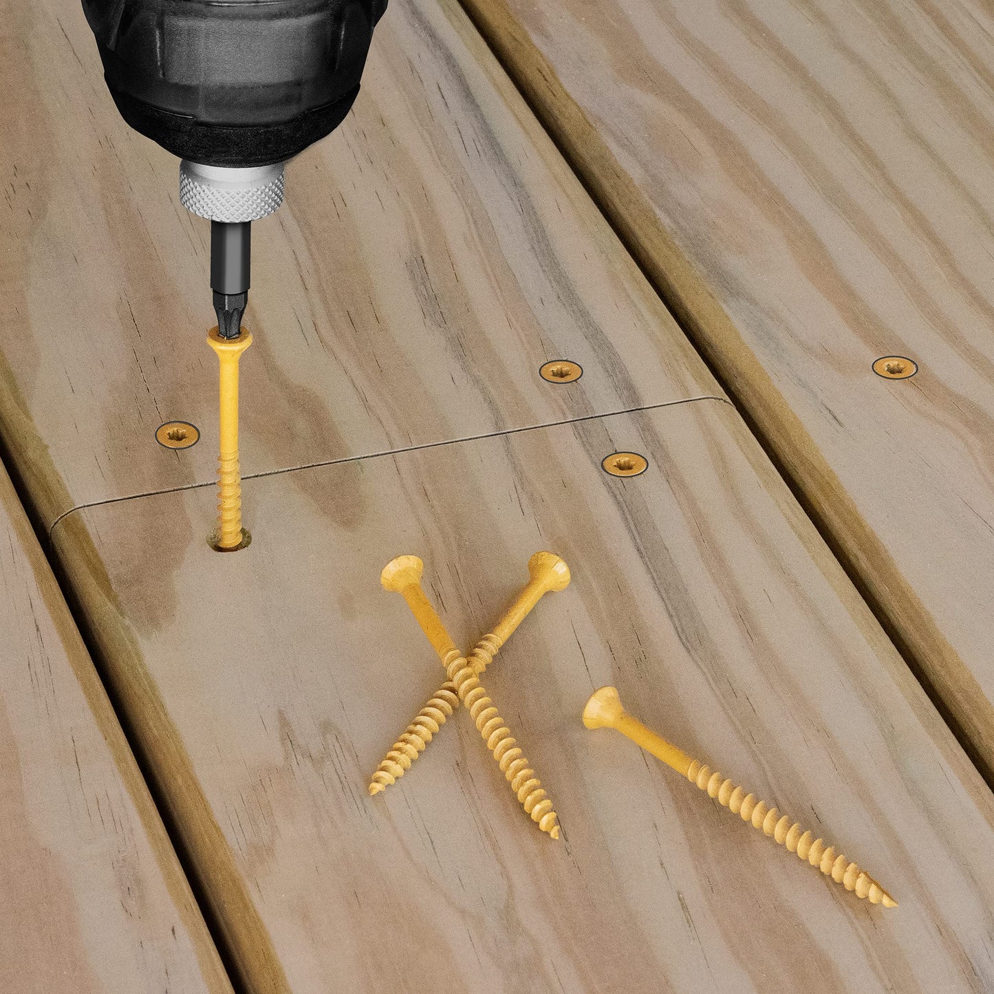 Deck Plus Fasteners Tan 48416 5 LB 2.5x10 Screw, 5lb Box , White