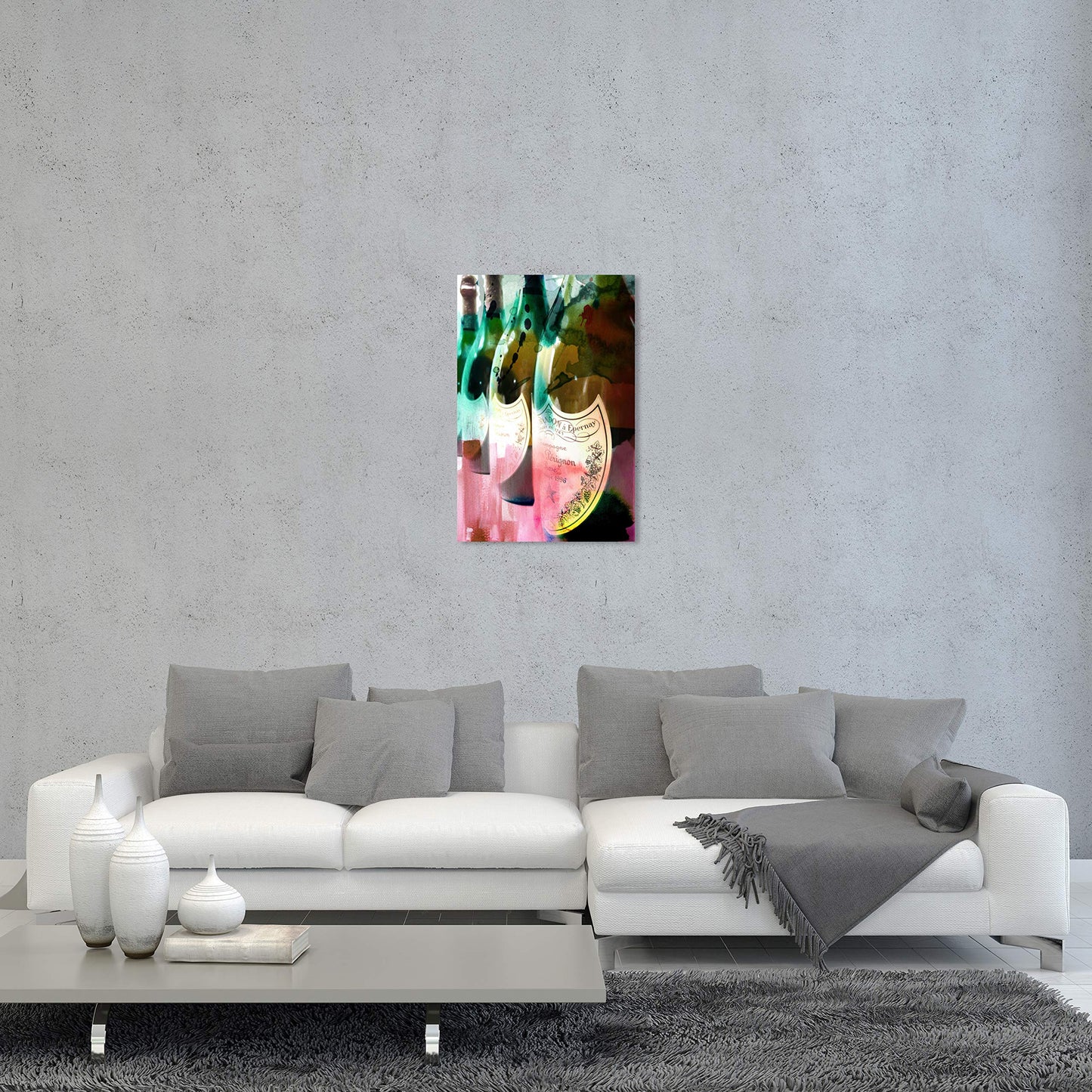 The Oliver Gal Artist Co. Drinks and Spirits Wall Art Canvas Prints 'Champagne Feast' Home Décor 16" x 24" Pink, Green