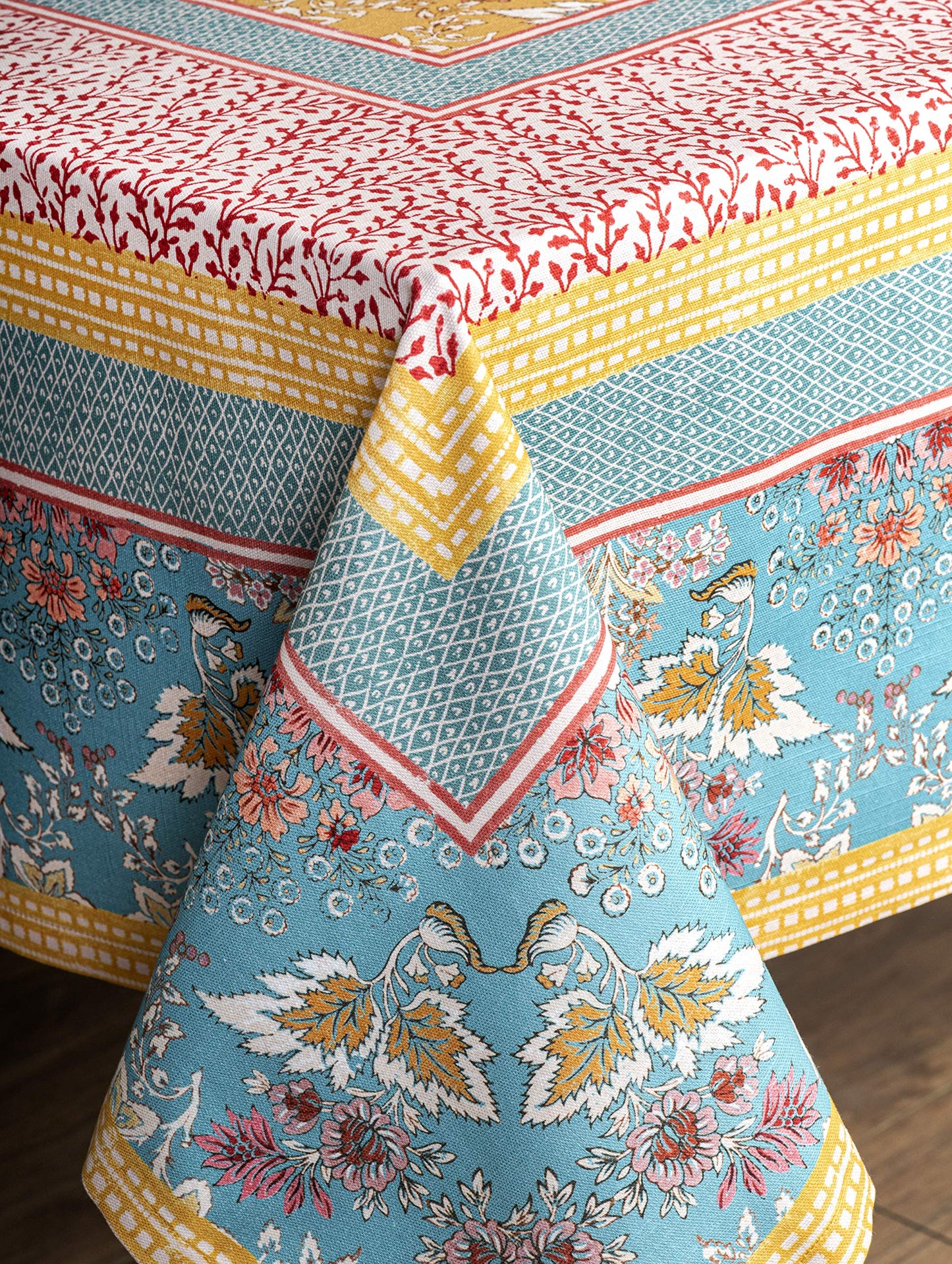 Maison d' Hermine Table Cloth Rectangle Table 100% Cotton 70 x 140 Inches Tablecloth Reusable Decorative Everyday Use for Dining Room, Farmhouse, Home Party, Festive & Wedding Spring Summer - Marquise