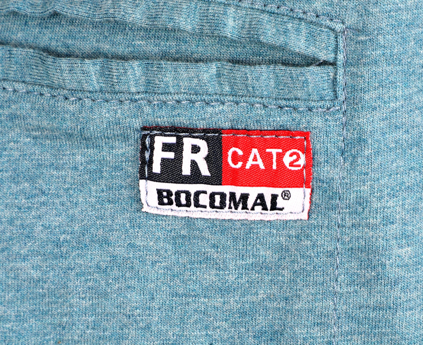 BOCOMAL FR Shirts for Summer Breathable Vented Design 6oz Heather Jersey Flame Resistant Long Sleeve Crew T Shirt