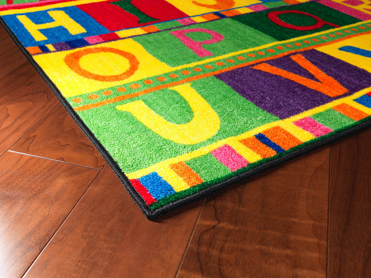Flagship Carpets ABC Tapestry Machine Washable Educational Rug for Childrens Classroom, Home Learning and Playroom Rug or Children's Bedroom Carpet, 4' x 6', Multicolor