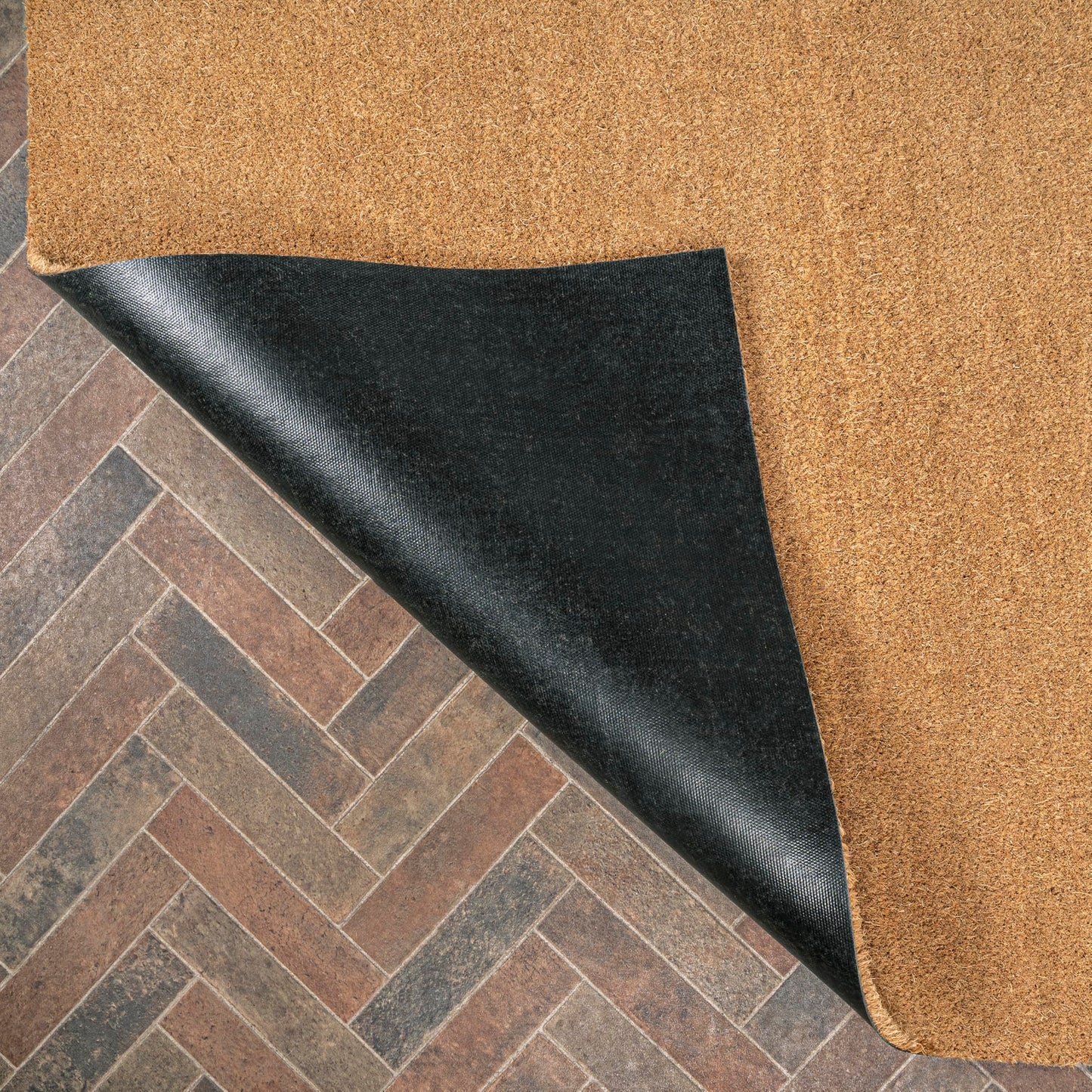 JONATHAN Y CHG100A-24 Peater Classic Casual Commerical Natural Coir Light Brown 2 ft. x 4 ft. Doormat for Entrance, Front Door, Entryway