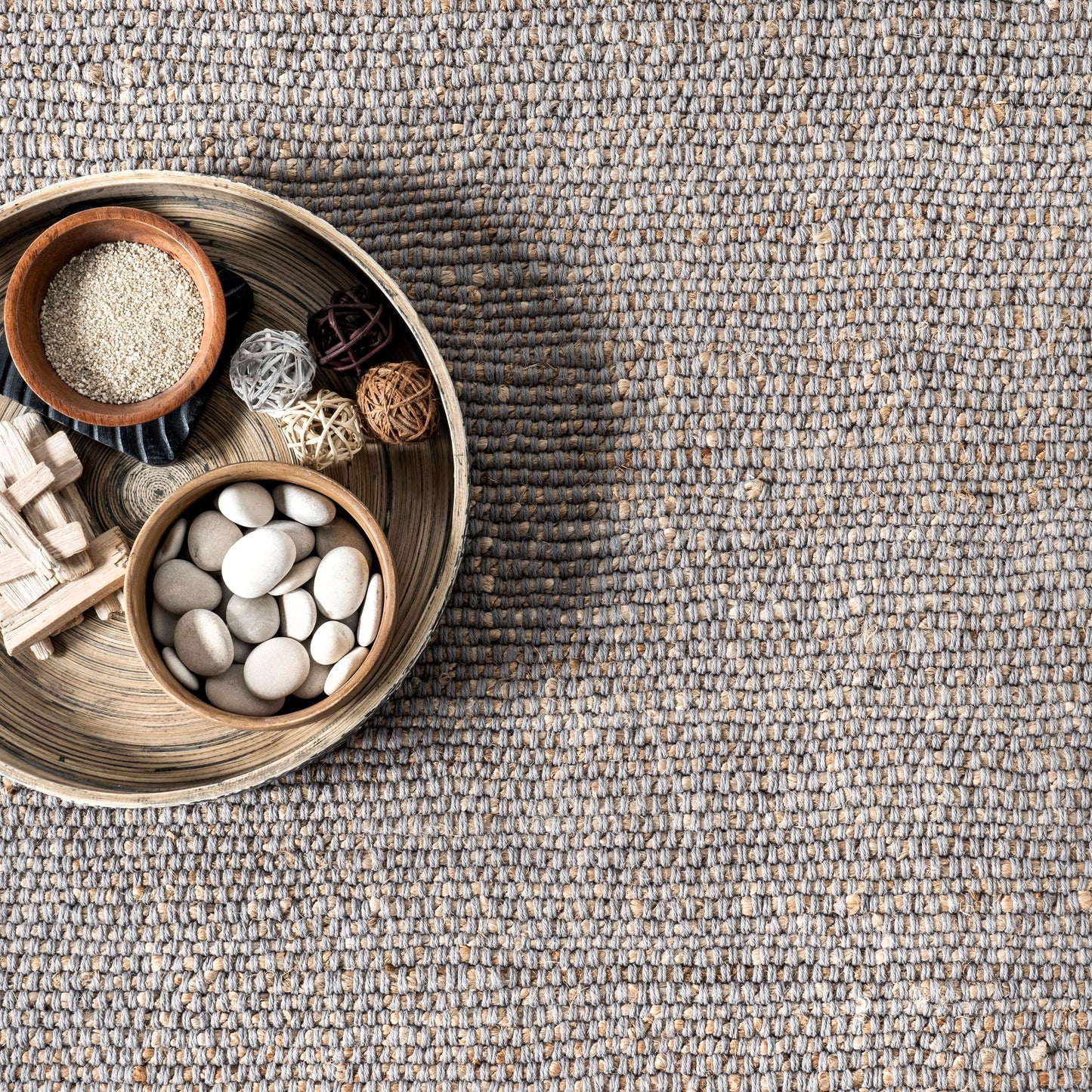 Nuloom Elfriede Handmade, Grey/Ivory, 2'6" x 6', Jute & Cotton, Textured and Earthy, High Traffic, Stain Resistant, Easy Clean, Durable Area Rug for Bedroom, Living Room, Dining, Entryway