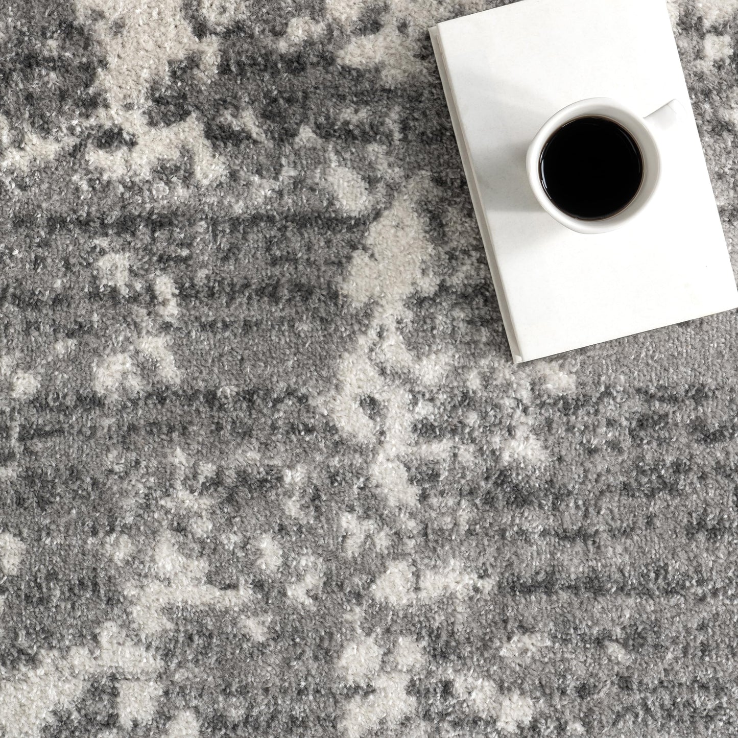 nuLOOM Deedra Modern Abstract Area Rug - 4x6 Area Rug Modern/Contemporary Grey/Ivory Rugs for Living Room Bedroom Dining Room Kitchen