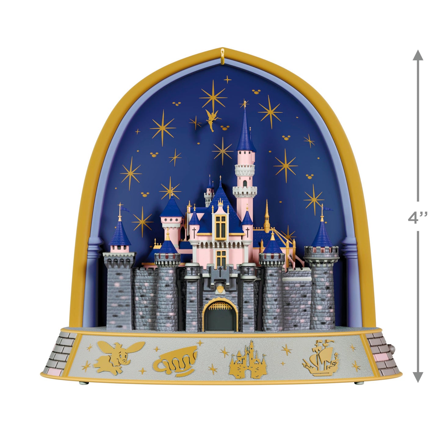 Hallmark Keepsake Disney Christmas Ornament, Disneyland 70th Anniversary A Magical Celebration Musical with Light, Gifts for Disney Fans