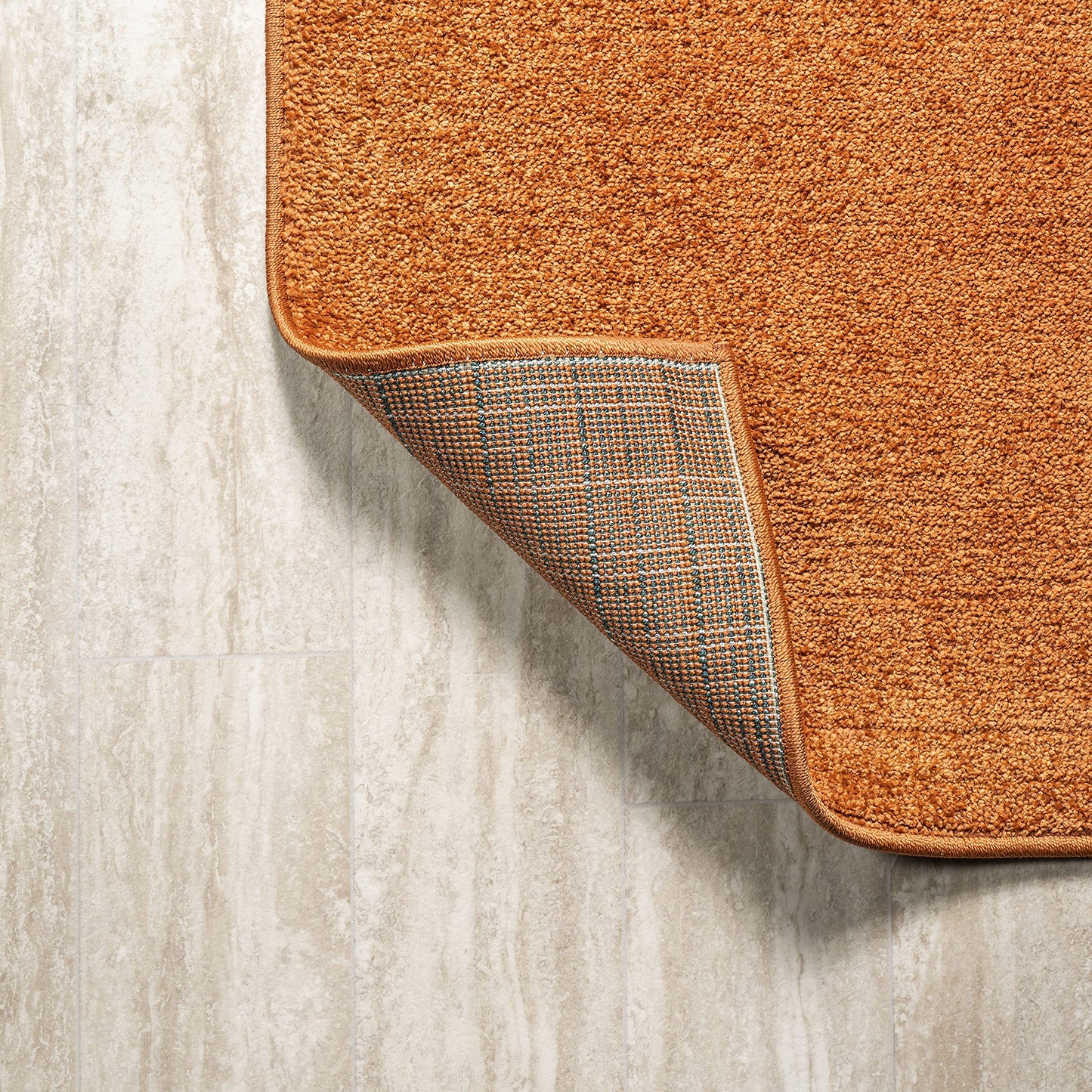 JONATHAN Y Haze Solid Low-Pile Orange Indoor Area Rug 4x6, Coastal,Bohemian,Minimalist,Classic, Easy-Cleaning for Living Room,Bedroom,Kitchen,Pet Friendly,Non-Shedding (SEU100M-4)