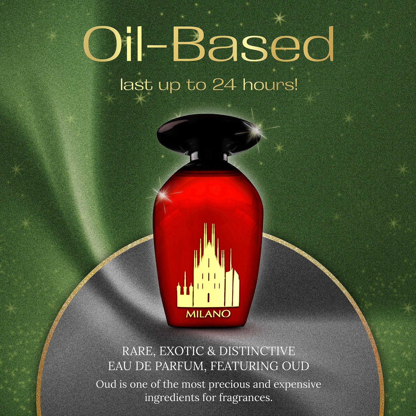 L'Orientale Fragrances Night De Paris Milano 100ml / 3.3oz - Oil-Based Perfumes for Women & Men, Unisex Amber Floral Eau de Parfum - Long-Lasting Up to 24 Hours, Ideal for All Seasons